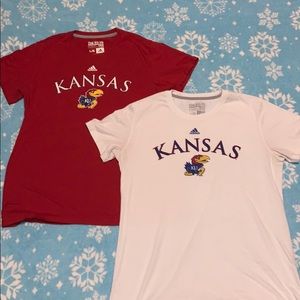2/$25 Adidas Go-To Performance Tee Ku Jayhawks